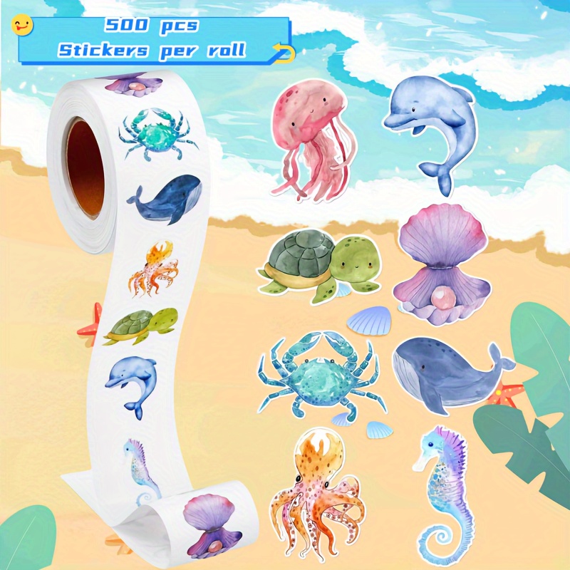 500pcs Of Small Creature Stickers For Greeting Card Decoration, Sealing Stickers, And Journaling