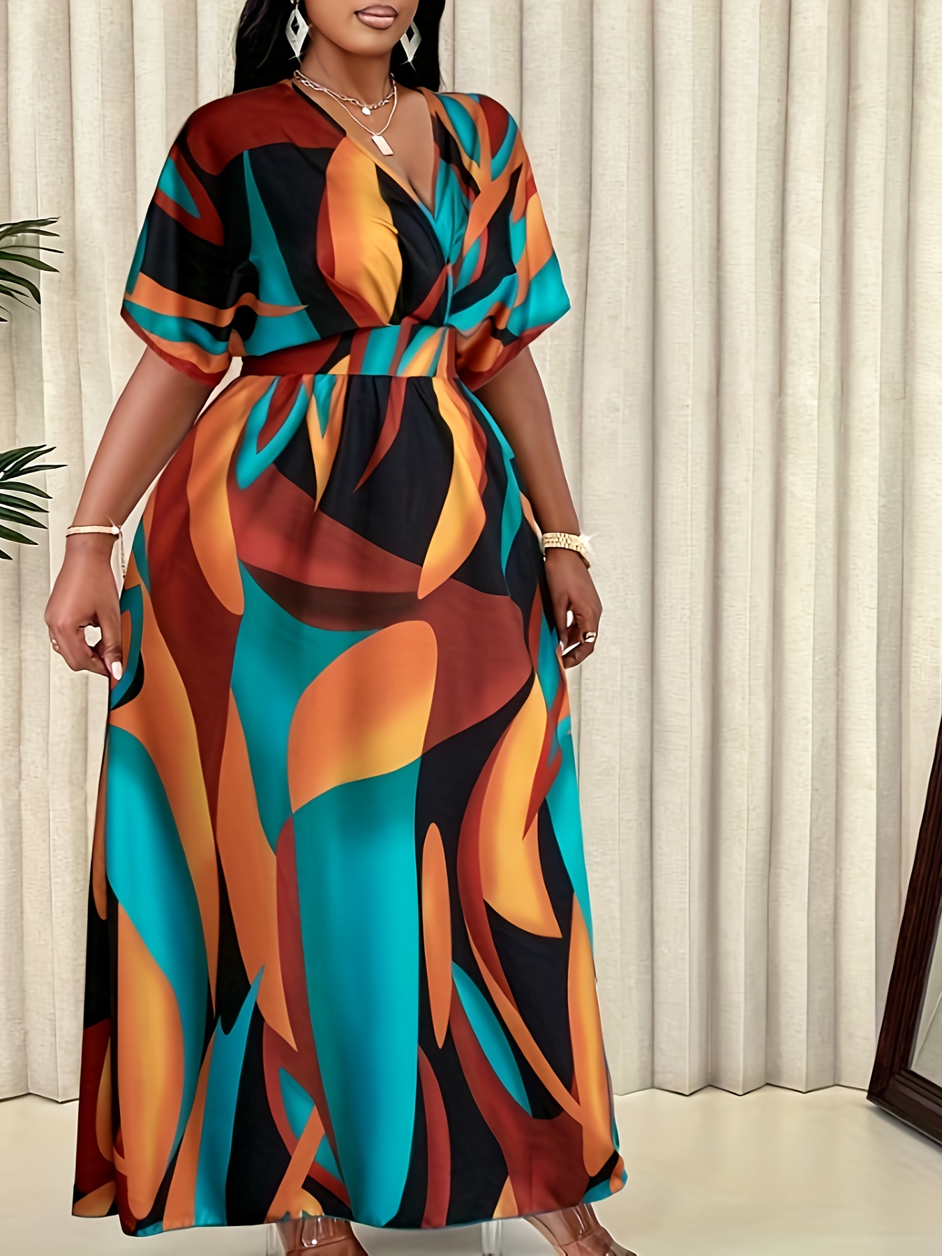 Midi Dress Macys Spring Maxi Dresses Long Sleeve Floral Maxi Blue Long  Dress Casual Plus Size Plus Size Womens Plus Size Elegant V Neck Maxi Temu