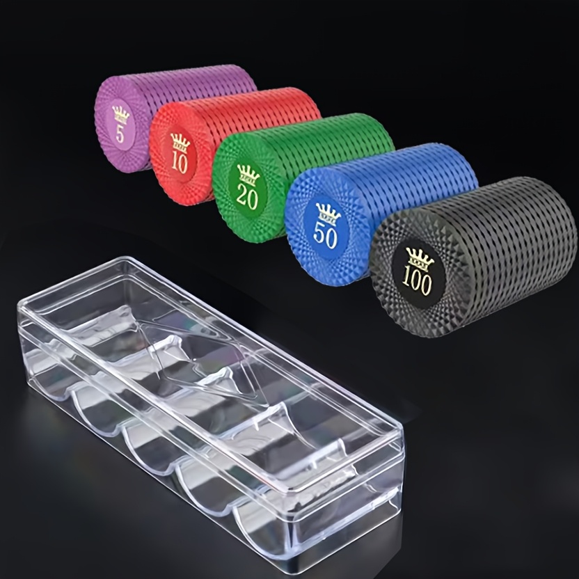 100pcs Numbered Poker Chips Set with Storage Box