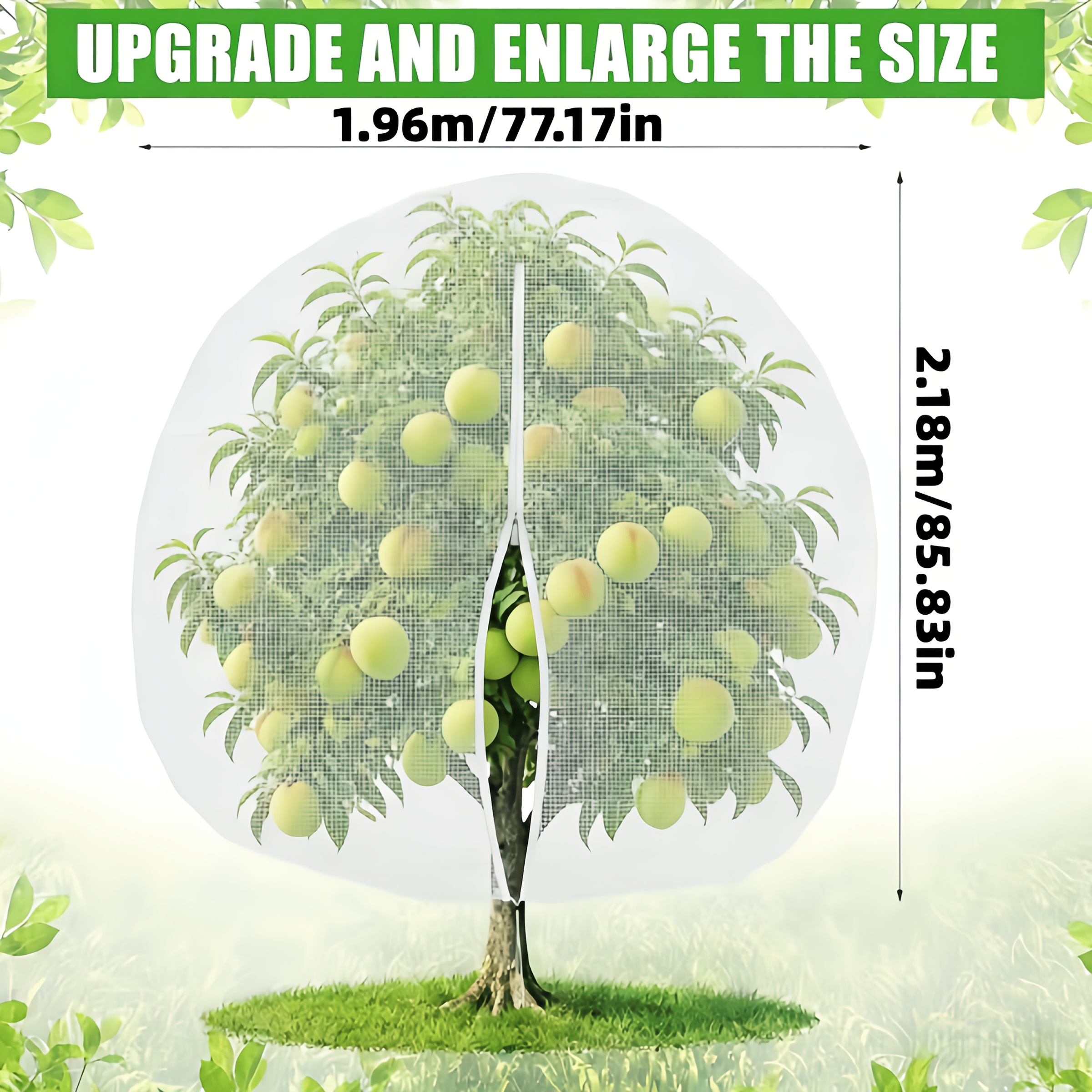 TEMU Large Scale Horticultural Insect And Bird Proof Net With Zipper Rope Reinforcement, Suitable For Fruit Trees, Blueberry Shrubs, Vegetables, And