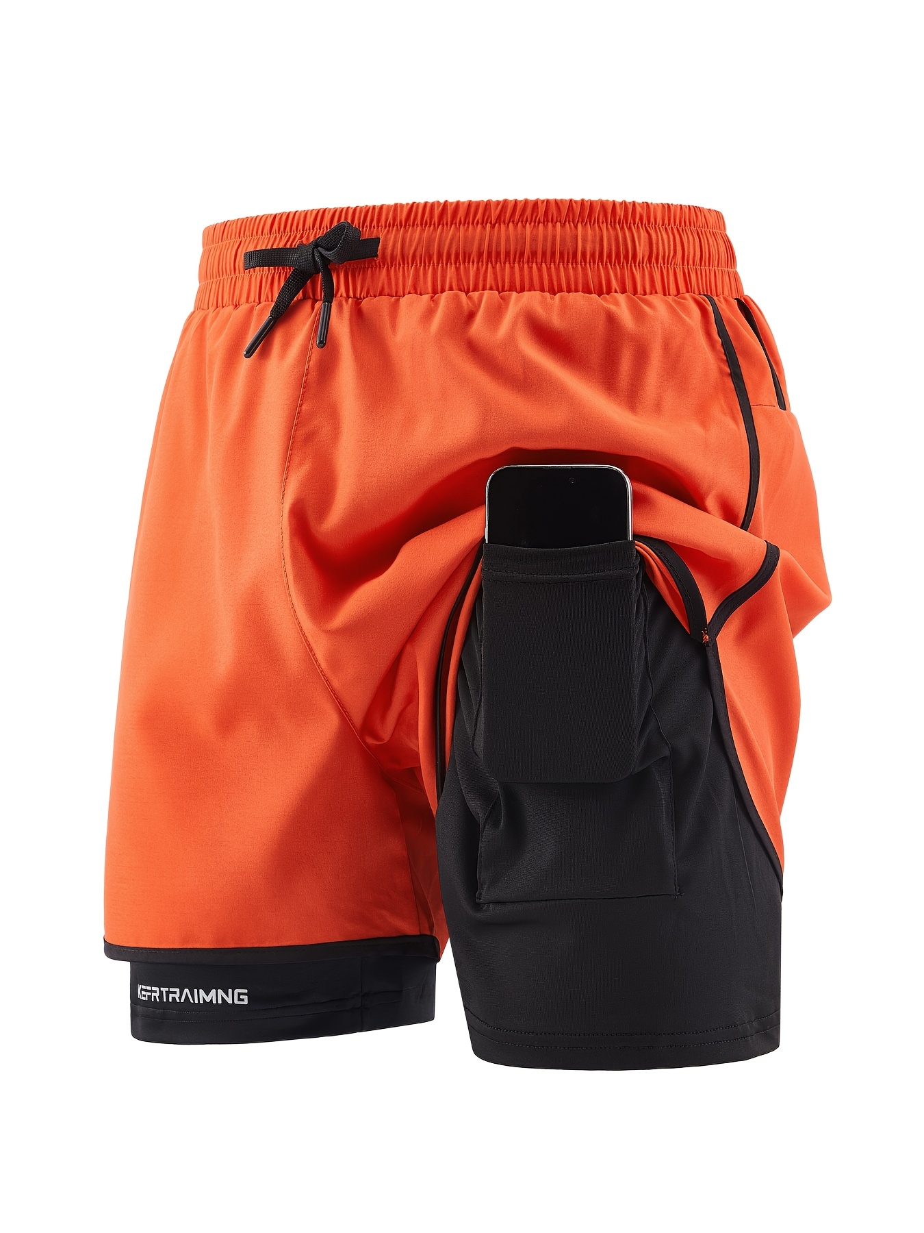 2pcs Set of Men's Sports and Leisure Shorts, Preferred for Fitness with Solid Color Breathable Quick Drying Style with Zipper Pocket and Waist Drawstring, Perfect for Beaches, Swimming Pools, Gyms