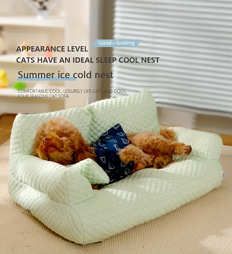 large   bean fabric sofa for dogs cats cooling durable bed with plush polyester fill   cozy sleeping for small medium large pets multi size options for living room bedroom   bed   design snug pet furniture Product details 2