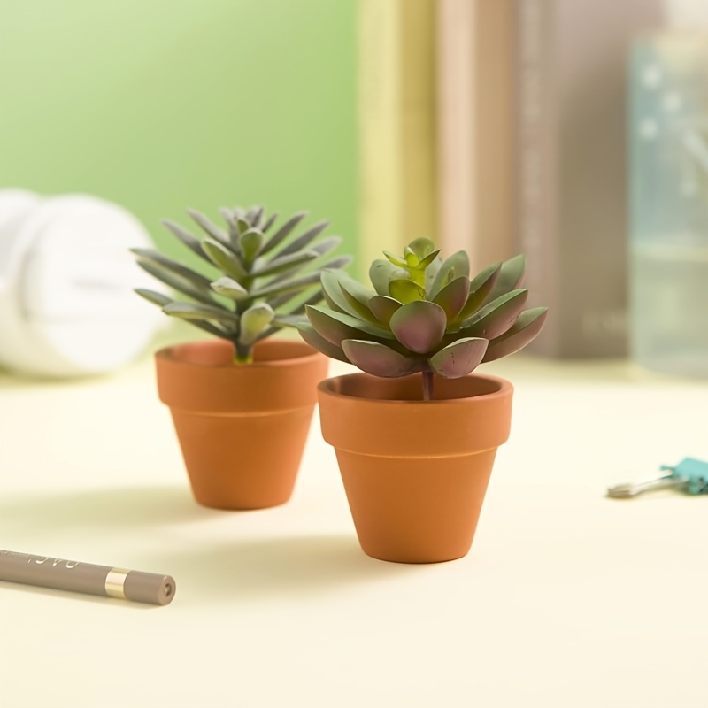 clay plant pots small Miniature Garden Tiny Terra Cotta Pots Set of 3, for Fairy Gardens, Dollhouse Gardens