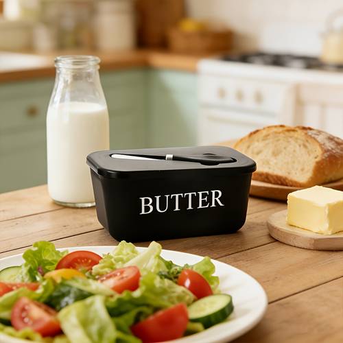 1pc elegant butter and cheese storage containers large capacity easy to clean plastic suitable for refrigeration ideal for home weddings camping parties