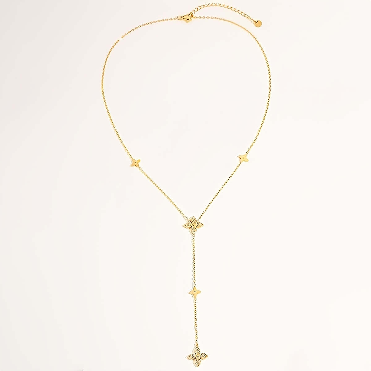 2pc Unisex 18K Golden Plated Retro Necklace & Bracelet Set