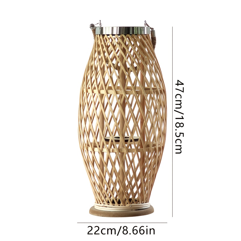 wooden lanterns bamboo candle holders decorative items a - Temu France
