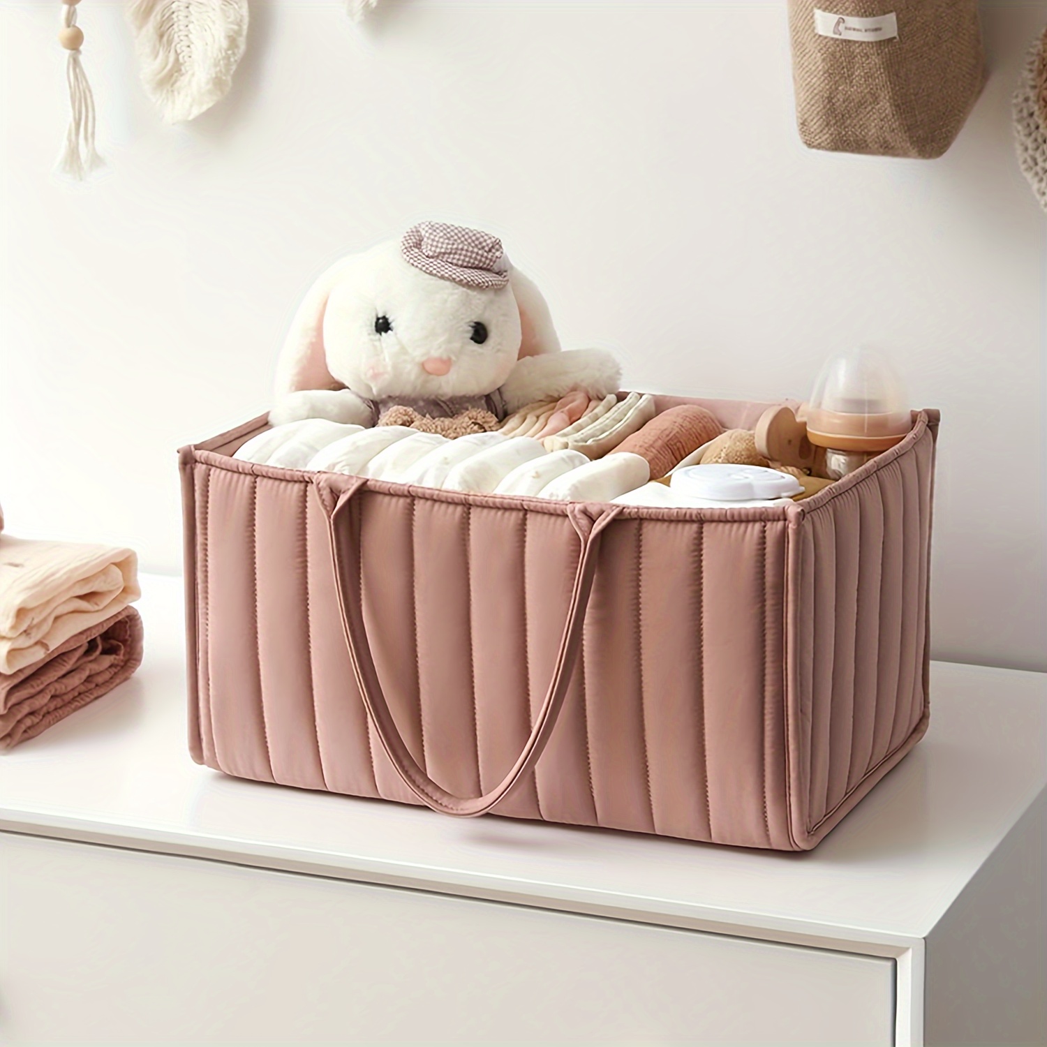 

Nappy Storage Basket, When Folded Storage, Does Not Take , , Items In Order, Easy To