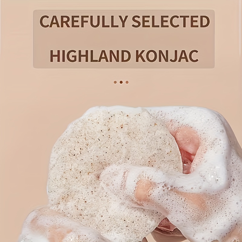 E-shop 2er-Pack Walnusskern Konjac Gesichtsschwamm Natürlicher Reinigungs-Puff Make-up Entferner Weiches Gesichtsreinigungswerkzeug