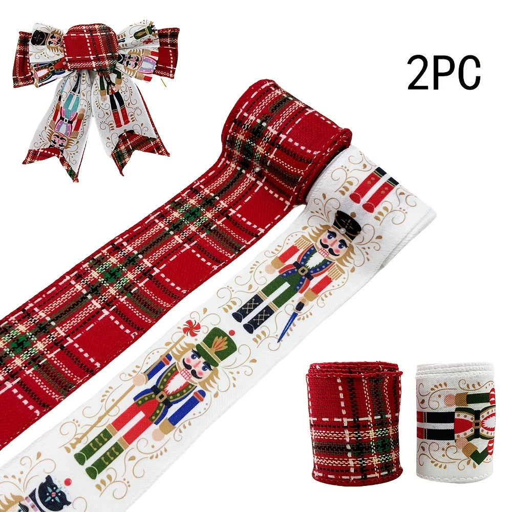 

Christmas Set - 2 Rolls Of 2.5" Burlap For Decor, Wrapping, Bows, , Wreaths, And Diy Crafts, Polyester, No , Non-rechargeable, -free