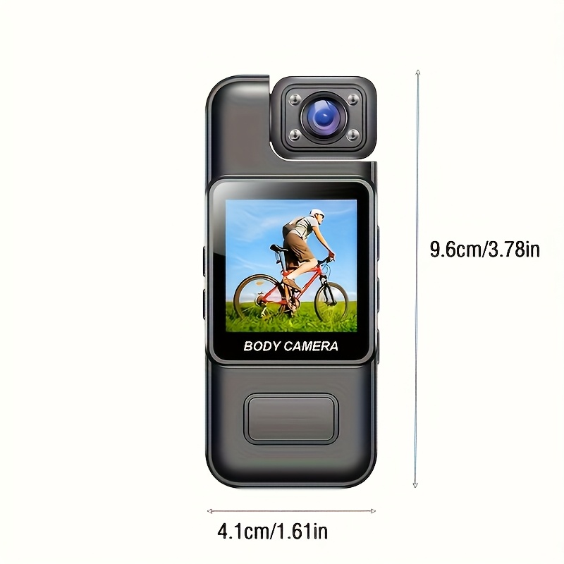YIIYRY 1080P Full HD Outdoor Cycling Camera, Motorcycle Dashcam with Night Vision, One-Click Audio & Video Recording, 1000mAh Rechargeable Battery, Sleek Black Design - Perfect Christmas Gift (SD Card Not Included), Bike Camera for Cycling, Secure Clip Design