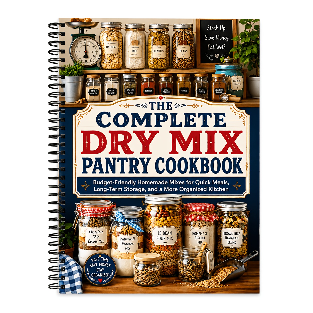 TEMU The Complete Dry Mix Pantry Cookbook: Budget-friendly Homemade Mixes For Quick Meals, Long-term Storage, And A More Organized Kitchen(spiral