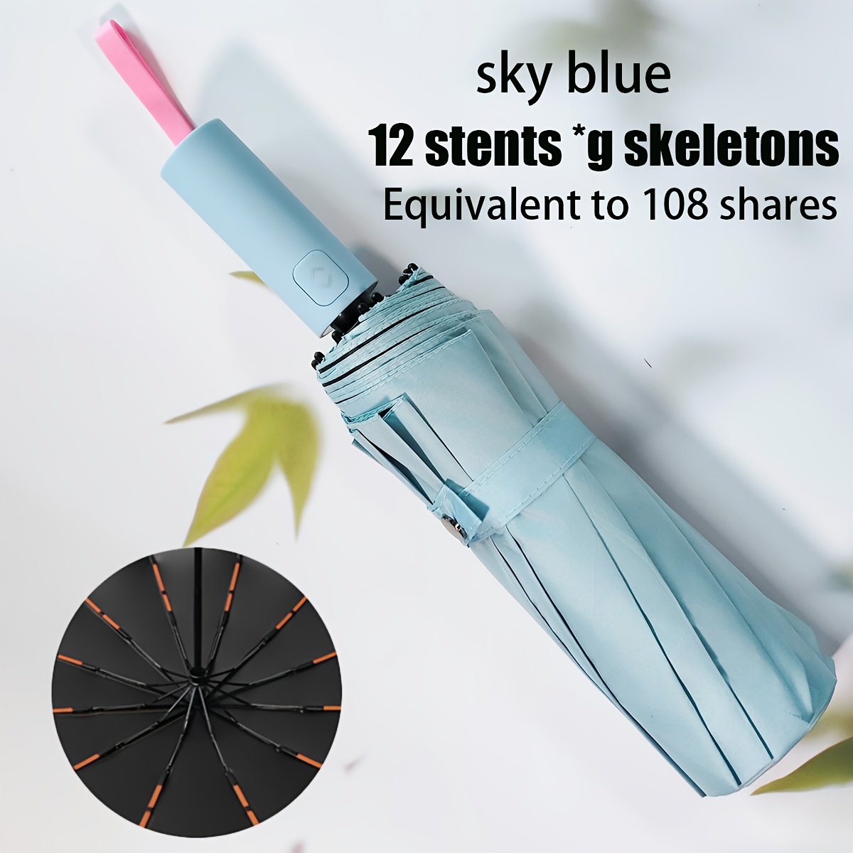 Automatische paraplu met 72 versterkte baleinen