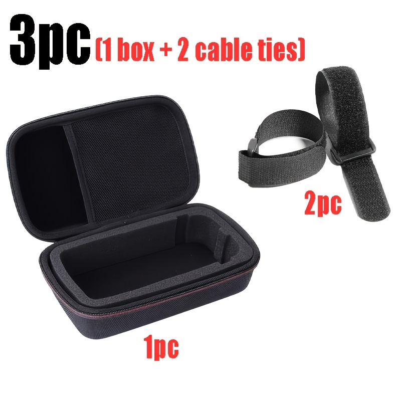 TEMU 3pcs Set: Empty Box + 2 Cable Ties, Portable Jump Starter Storage Case - Shockproof And Drop-proof Protective Cover, Lightweight Organizer For