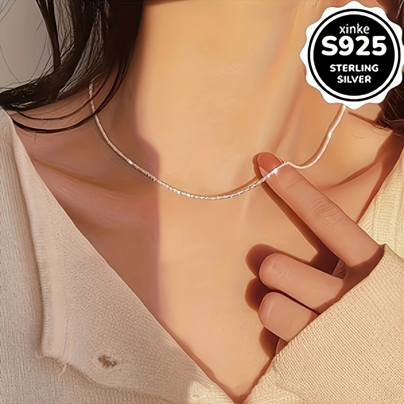 2pcs 925 Silver Jewelry Set — Sparkling Necklace and Bracelet