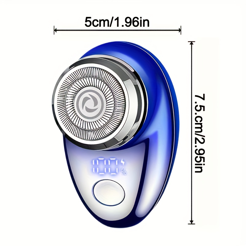 Afeitadora rotativa compacta USB recargable para hombre, con cuerpo de acero inoxidable para un afeitado suave, ideal para viajes y un gran regalo para el Día del Padre para papás y maridos