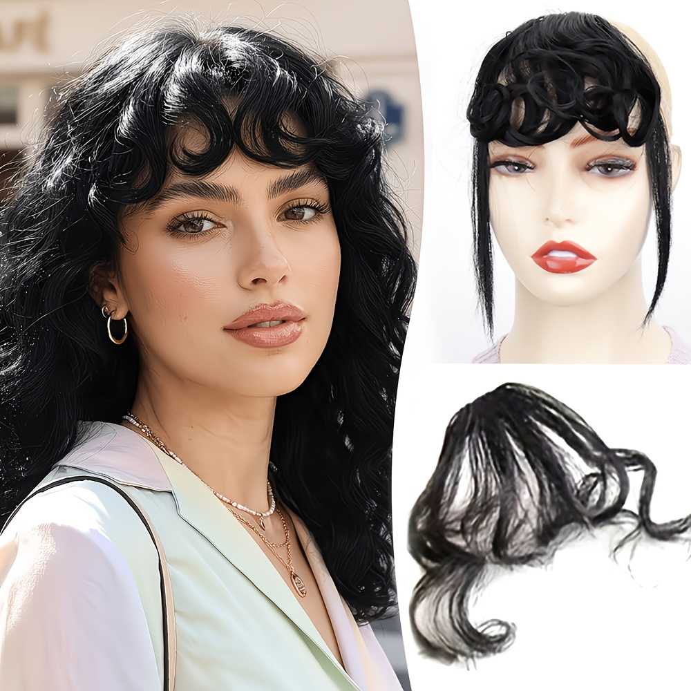curly bangs sold on Temu United States