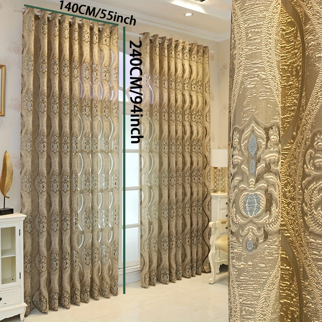 1pc Evropski Retro Jacquard Valovite Zavese, Okna Obdelava Za Spalnico, Pisarna, Kuhinja, Dnevna Soba Študija Dekor