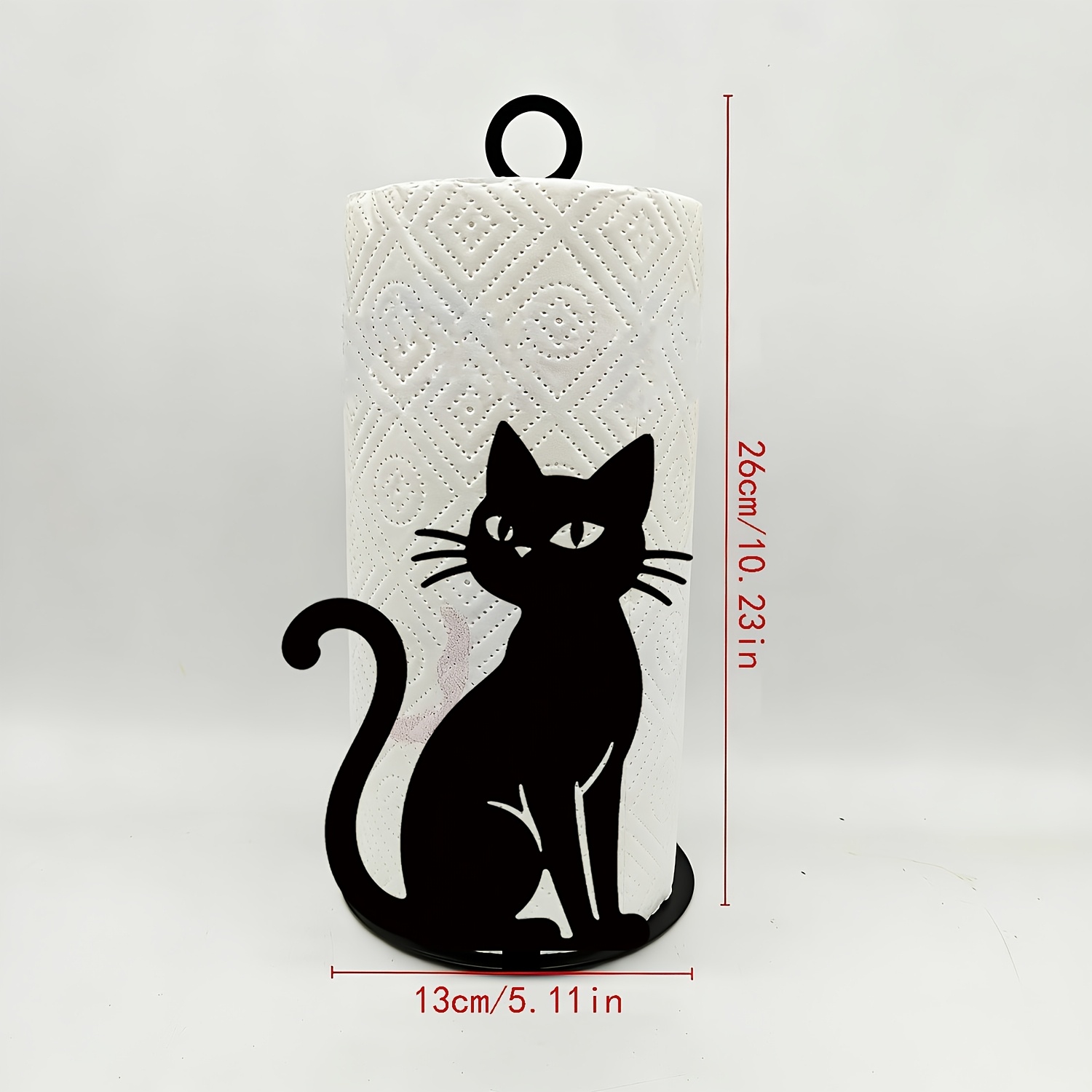 E-shop Toilettenpapierhalter aus Metall in Form einer schwarzen Katze, exquisiter, gebrauchsfertiger Papierrollenhalter aus Eisen mit