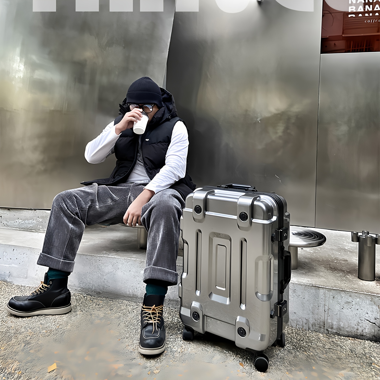 trolley suitcase men large capacity strong thick durable Temu