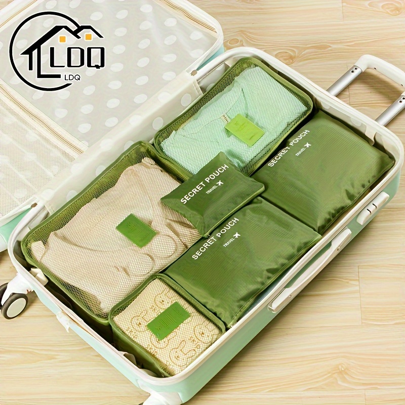 TEMU 6pcs Bag Set Storage Bag, Solid Color Letter Printing Organizer, Dust Ba, Holiday Gifts Such As Independence Day, Labor Day, Thanksgiving, Etc