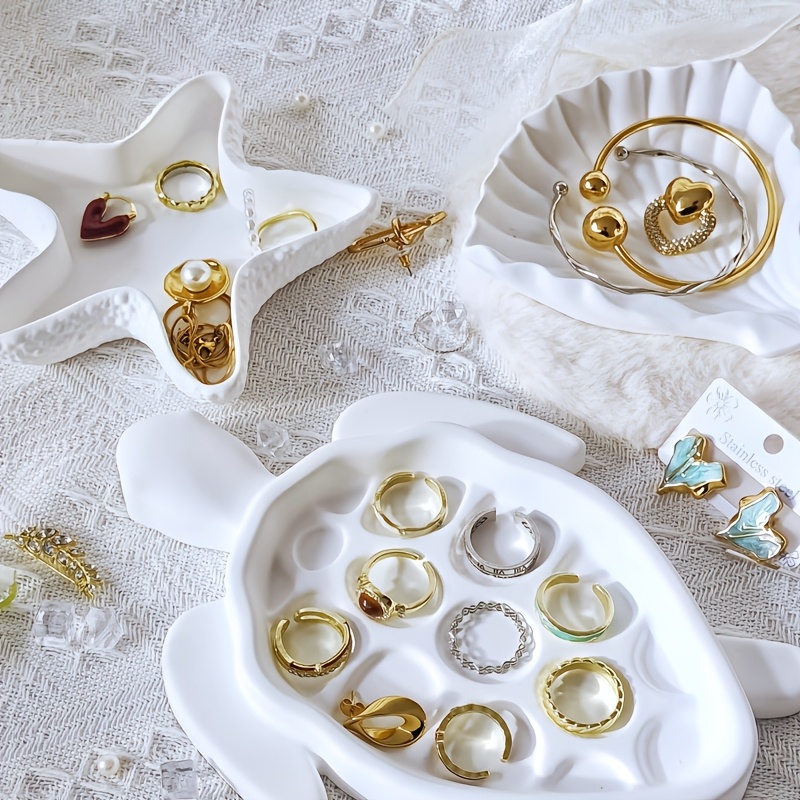 1pc ocean themed white plaster jewelry tray multi - Temu Switzerland