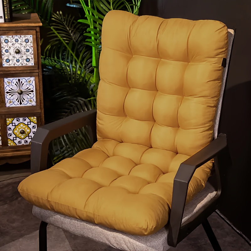 one durable polyester outdoor cushion hand washable ergonomic chair with lumbar support suitable for office camping patio and dining chairs fabric seat pad 0