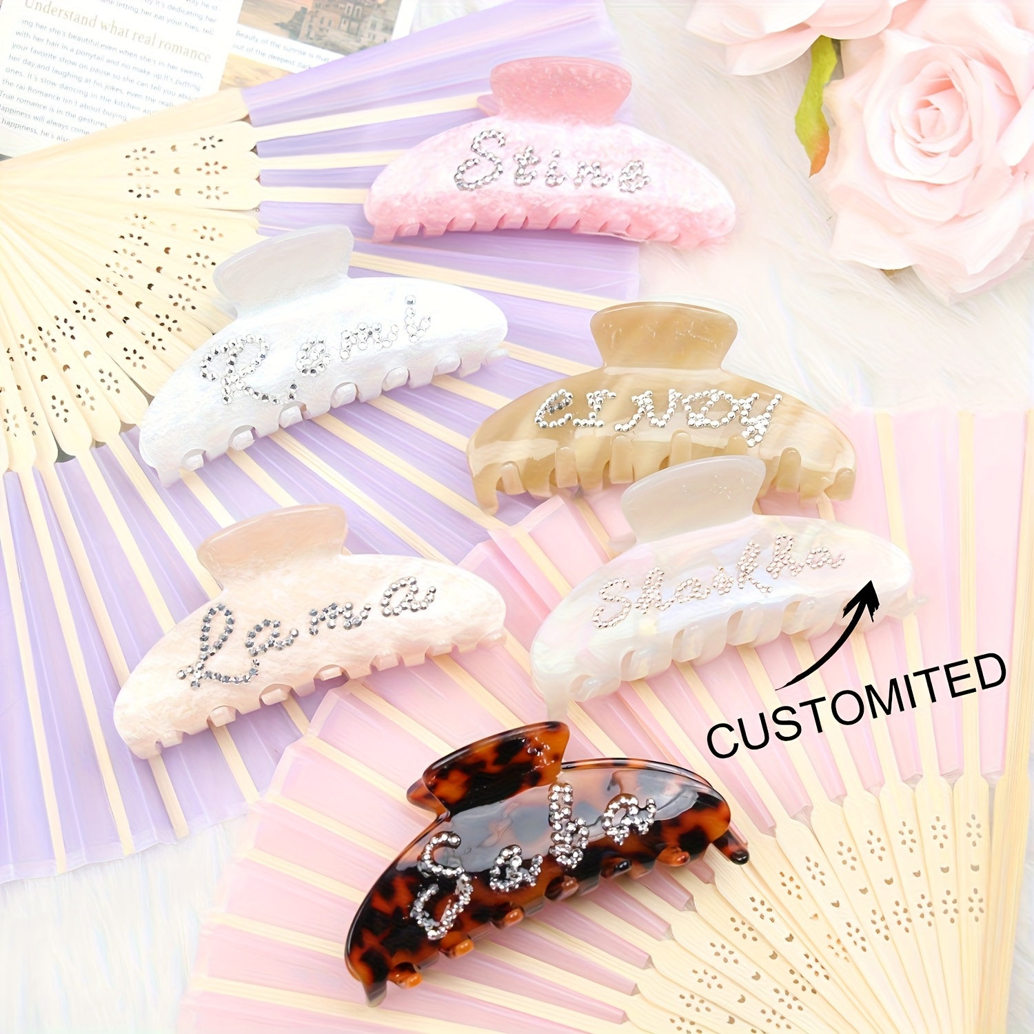 Strass-Haarklammer Mit Blüten-Design – Glänzende Spange Für Festliche Frisuren