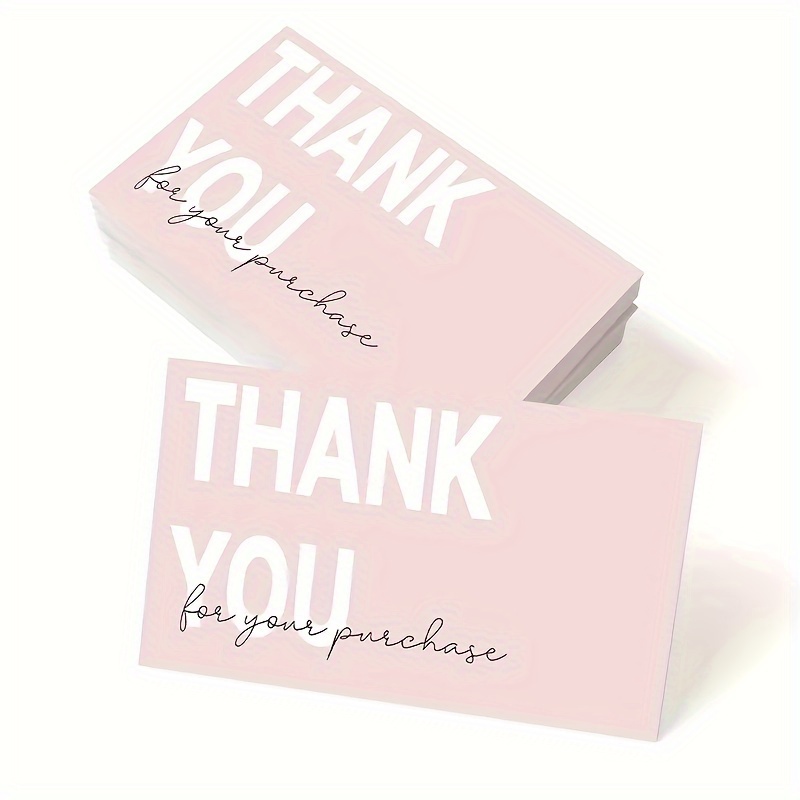 100pcs Thank You Cards, Gift Cards, Packaging Cards, Thank You Gift Packaging Cards, Perfect For Business, Parties And More! Party Holiday Greeting Cards