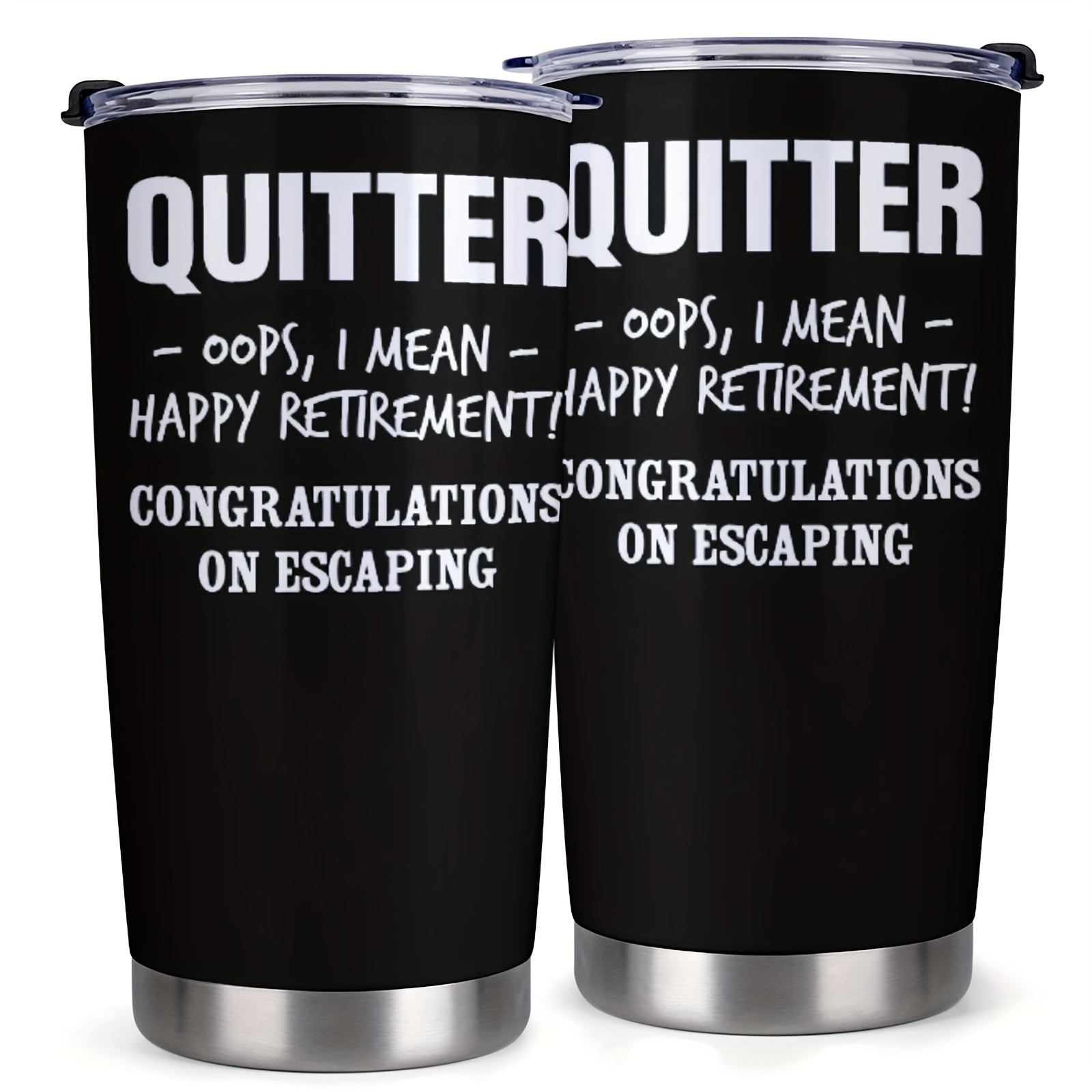 

20 Oz Retirement Tumbler Gift - 304 Stainless Steel Insulated Cup, Washable, No Assembly Required, Ideal For Office, Relaxation, Dining - Fun Retirement Present For Men, Women, Coworkers