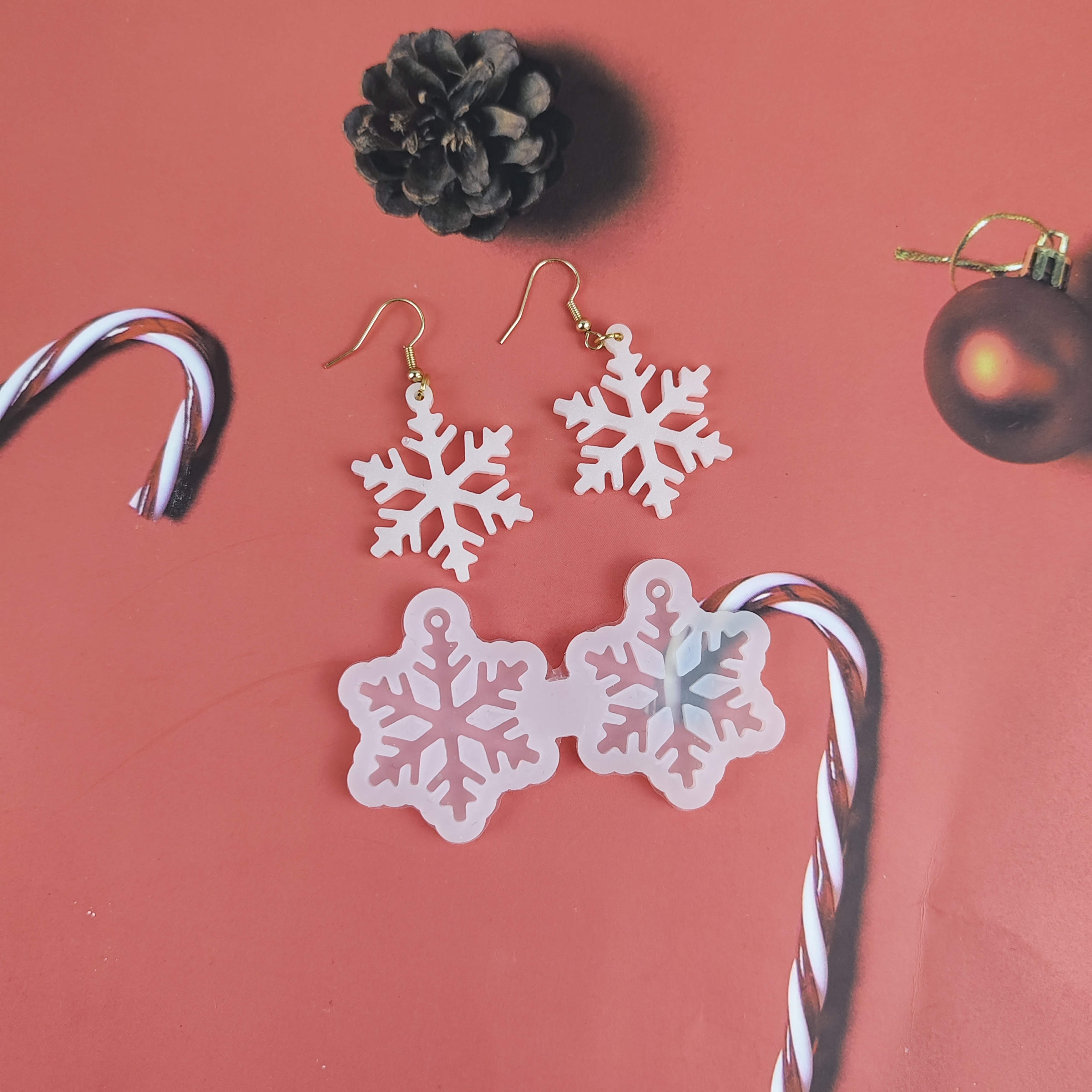 

2pcs Earring Molds - Diy Casting For Ornaments, Irregular