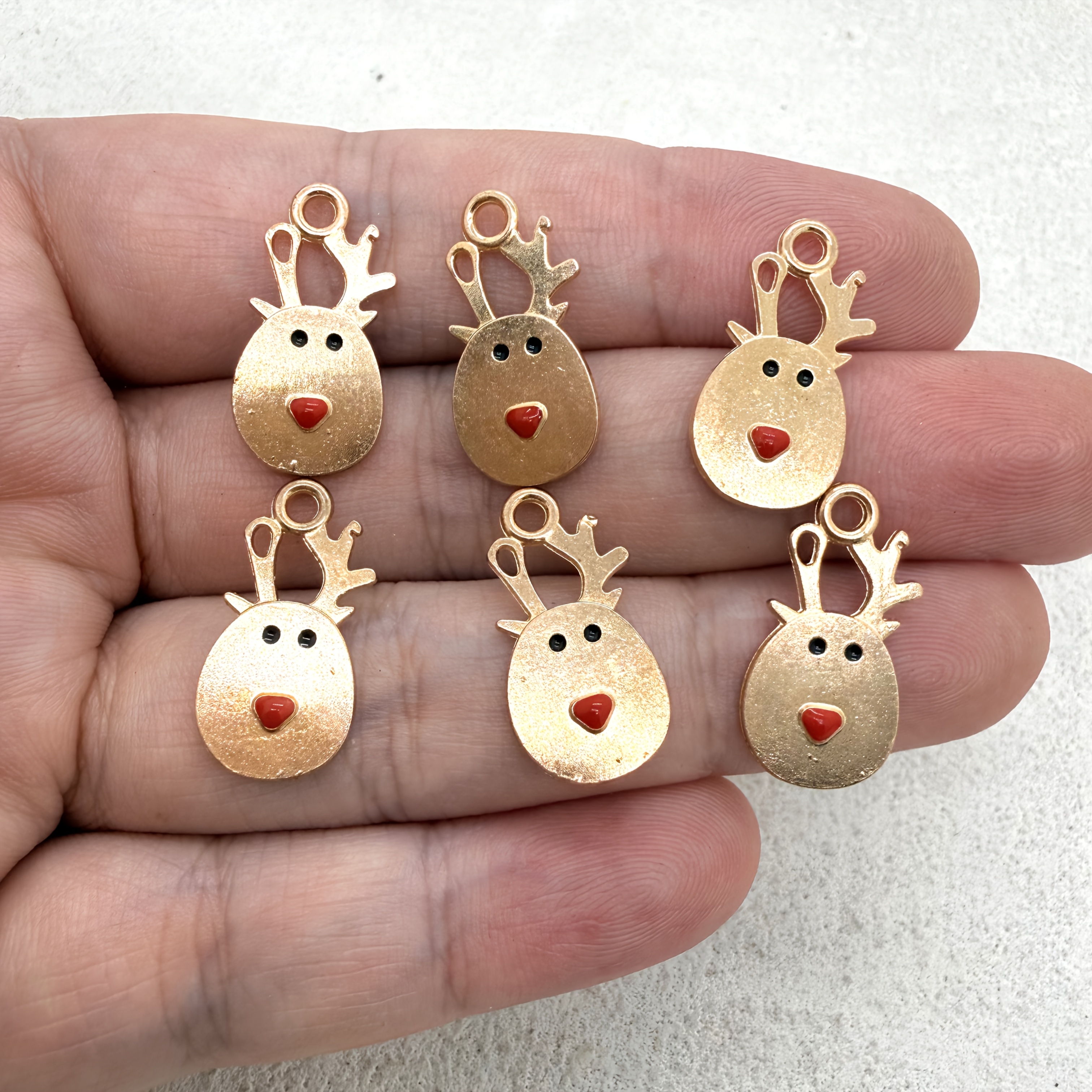 TEMU 18pcs/6pcs Colgante de Renos Navideños de Aleación de , Ideal para la Fabricación de Joyas, para Adornos de , Aretes, Collar, Dijes para Bolso