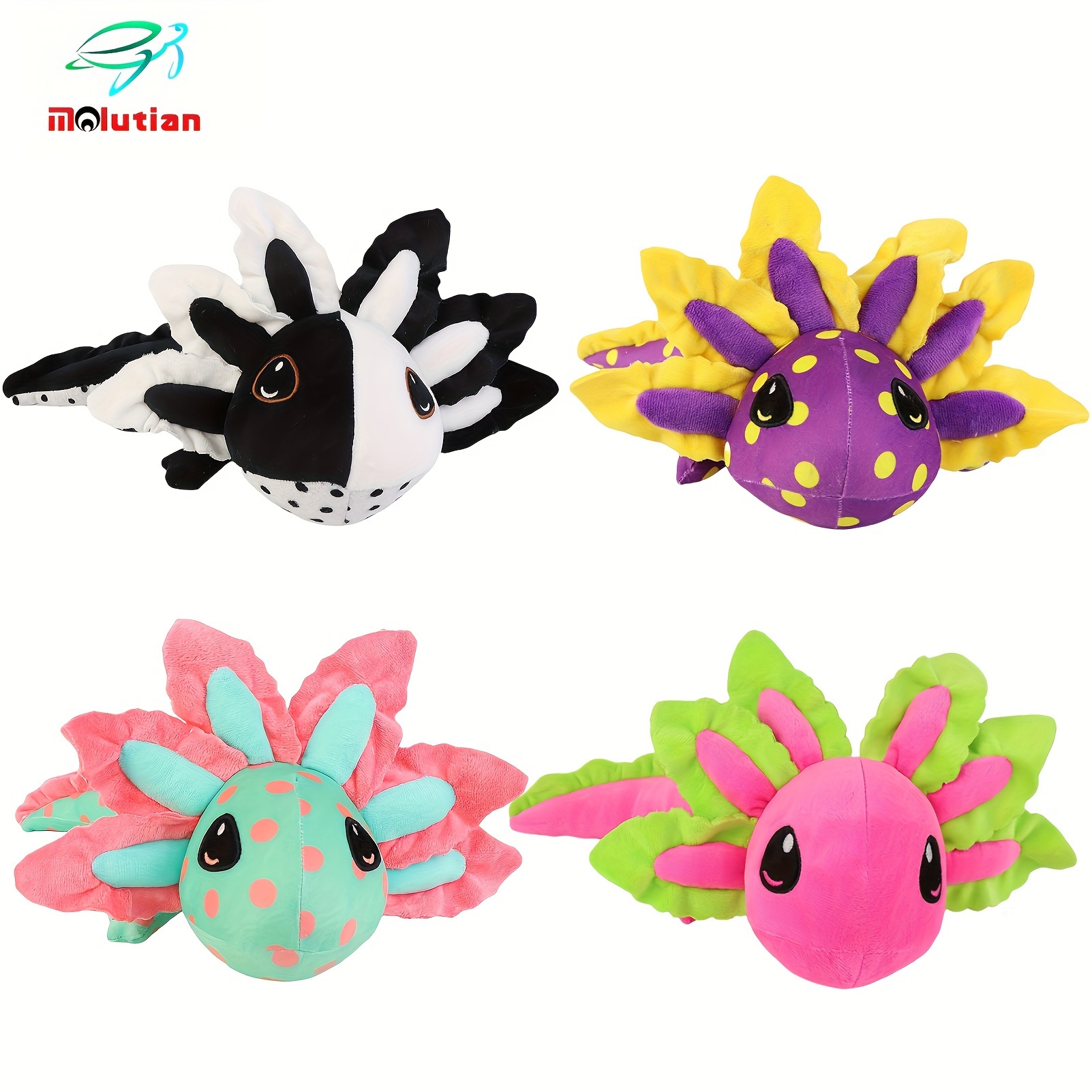 

45cm/17.71in Cute Axolotl Lizard Hexagonal Dinosaur Plush Toy Children's Birthday Gift Home Decoration Eid Mubarak