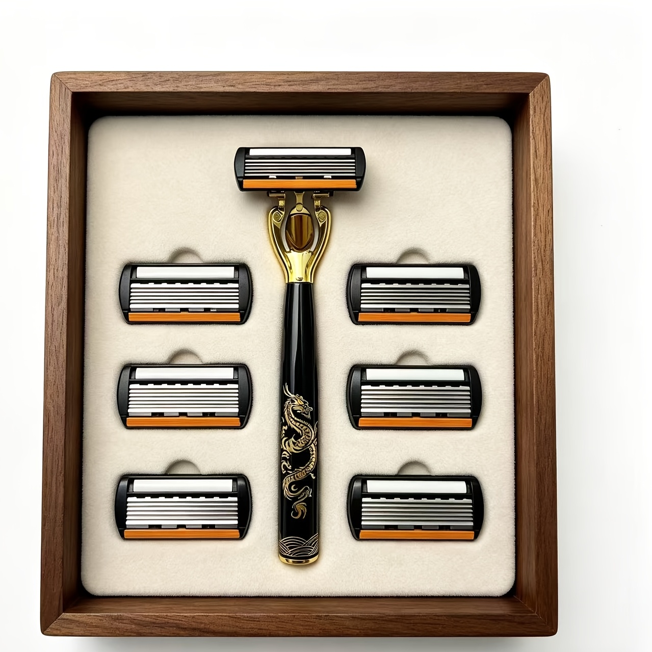 mens manual safety razor set light   and   pattern shaver   2 handles 24 6 layer replacement   lasts up to 2 years stainless steel   with ergonomic non slip handle low irritation smooth shaving