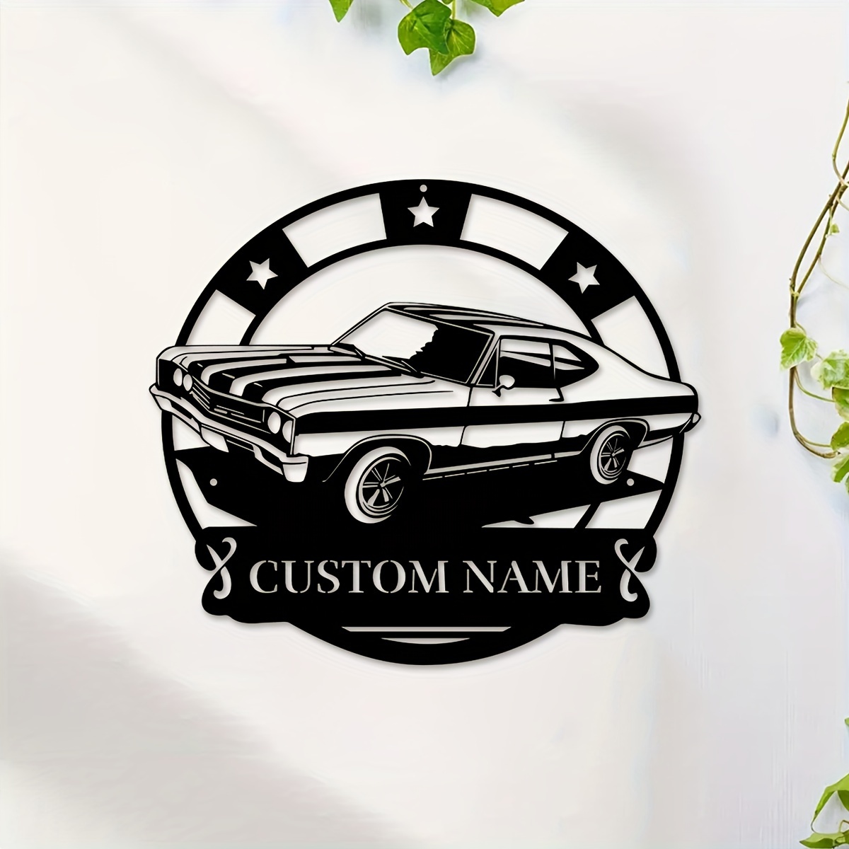 

1pc Custom Car Metal Wall Art, Personalized Car Signs, Farmhouse Wall Car Decor, Living Room Metal Art, Living Room Office Decor, Custom Name