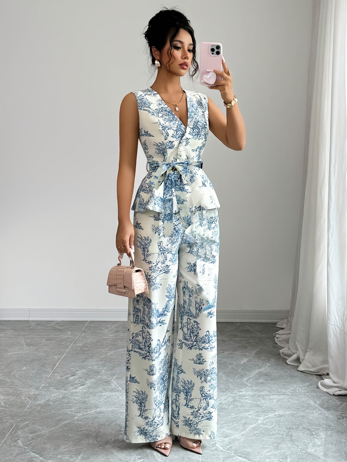 slim fit dress slacks PourVous Blouse Ceremony Formal Setup Entrance Ceremony Graduation Ceremony Mother Outfit Mom Entrance Ceremony Graduation Ceremony Mother 40s 30s Shi