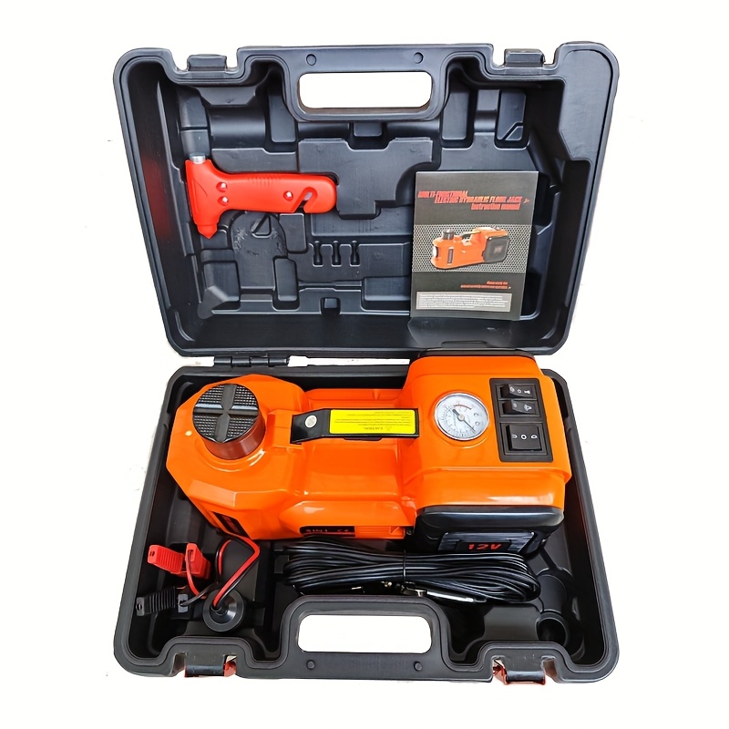 2 Specifications: A: Hydraulic Jack 45cm with Built-in Tire Pump and LED Light, B: 53cm Hydraulic Jack + Electric Wrench Set, Essential Car Tools, 12V Electric Car Jack Max 5 Ton/4999.95 KG Hydraulic Jack for SUV, MPV, Sedan, Small Truck Tire