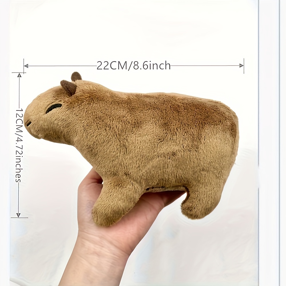 1pc 8.8 Inches/22cm Realistic Stuffed Capybara Plush Toy, Adorable And Lifelike, Perfect For Boys And Girls As Birthday Or Holiday Gifts