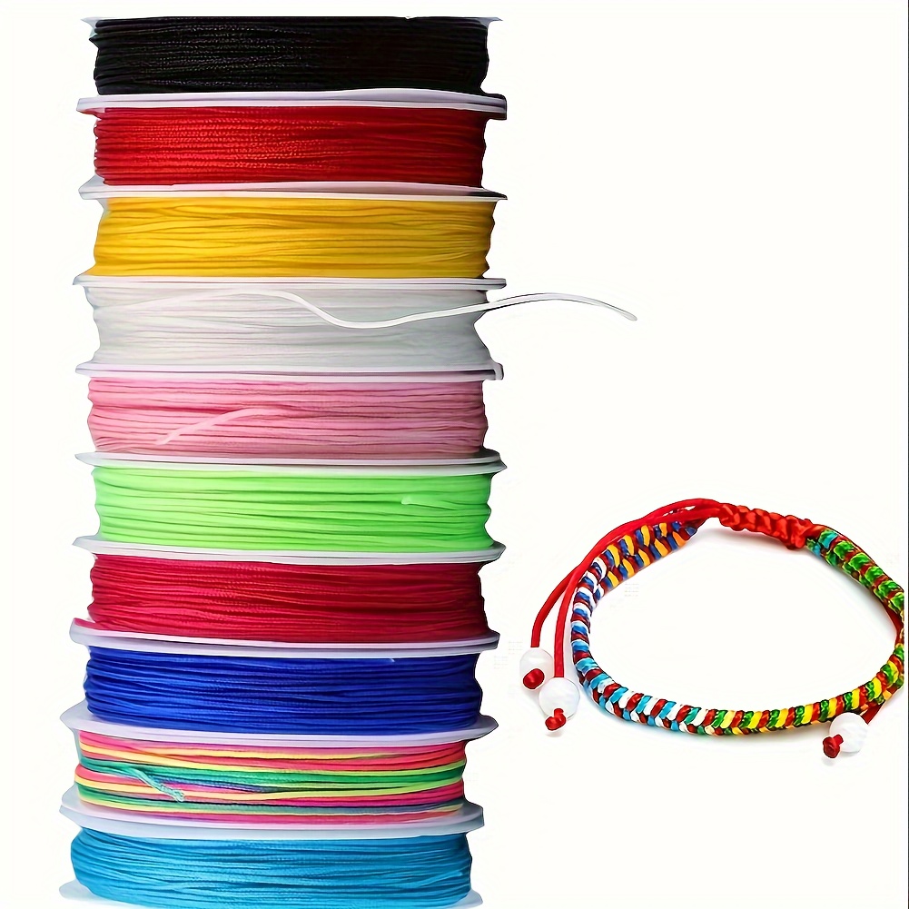 TEMU 10 Rolls, 10m Per Roll, 1.0mm Thickness, Random Colors, Non-stretchable, Size 72 Braided Thread, Mixed Colors, Non-stretchable Beading Cord For