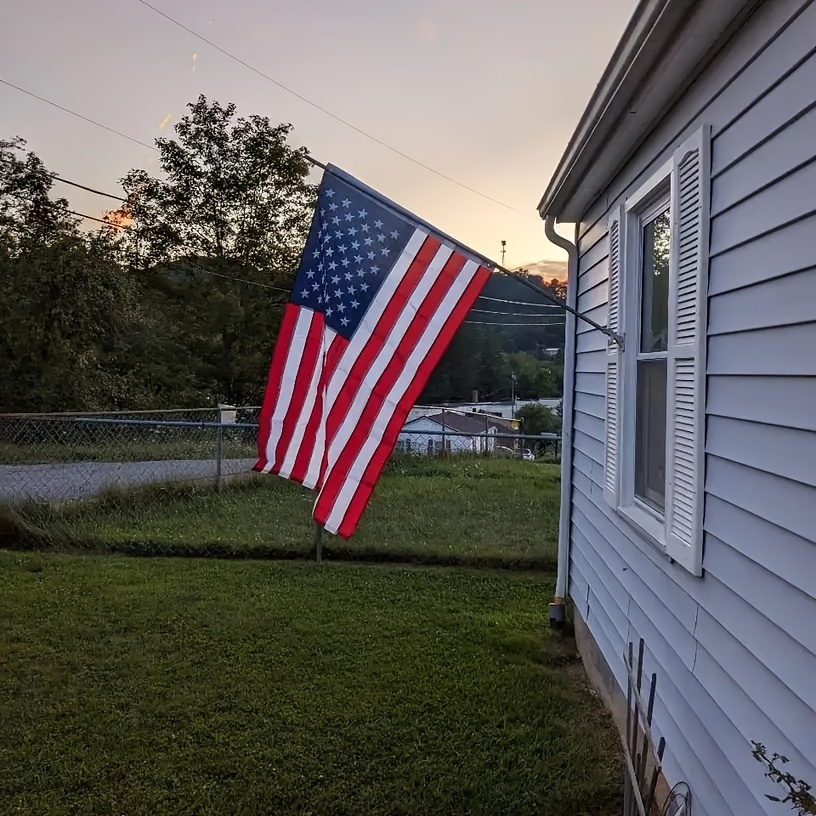 

Made In Usa 300d American Flag 3x5 Feet American Flag With Embroidered Stars, Stripes, Brass Grommets, Uv Protection, Great For Outdoor Activities