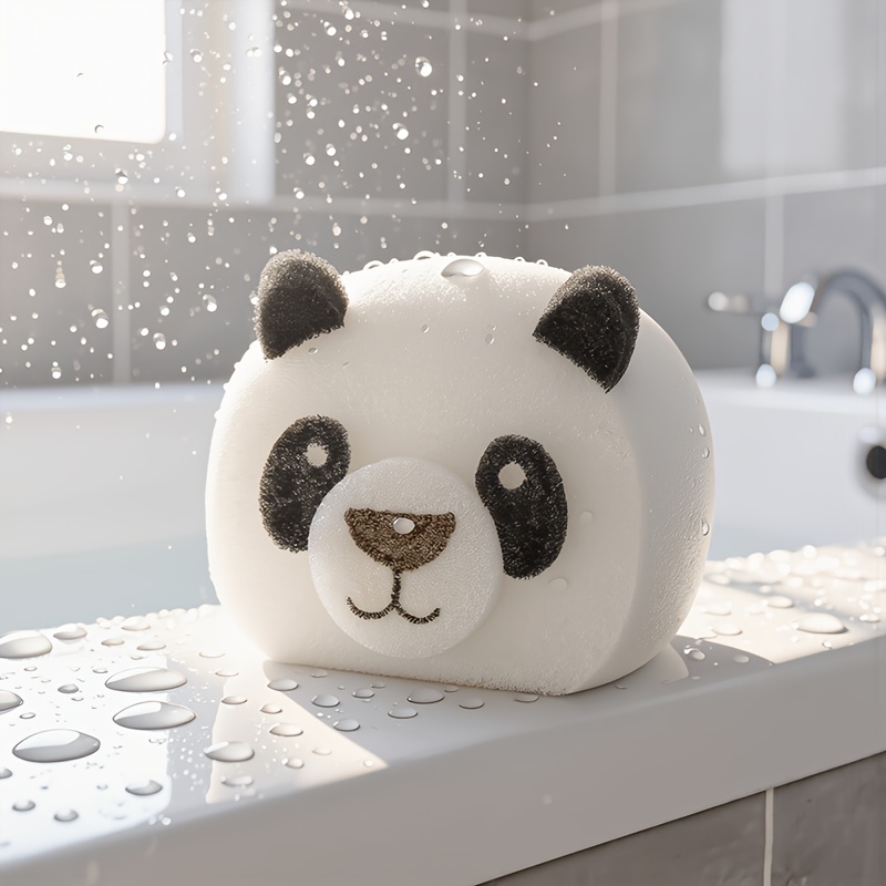 Ins-Style Panda Bath Sponge, Soft Exfoliating Cleaning Puff