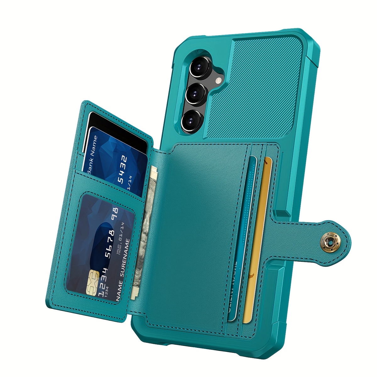 ZM03 Card Holder Faux Leather Case for 5G 5G Mobile Phone, with Card Slot, Compatible with Magnetic Car Mount, Heavy Duty Shockproof Durable Soft TPU Back Faux Leather Flip Wallet Cover - Image 34