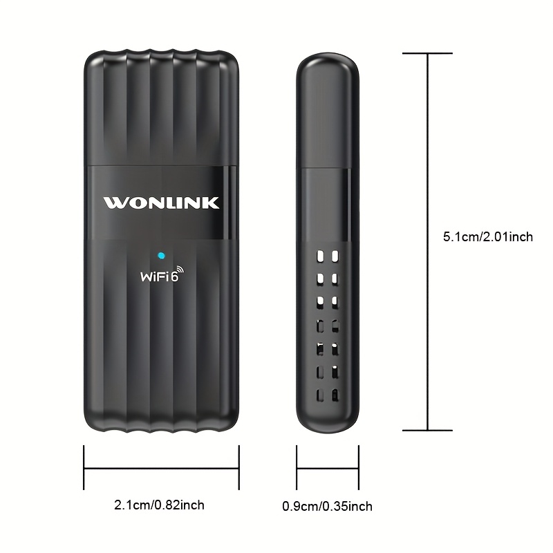 Wonlink AX900 WiFi 6 Adaptateur sans fil avec double bande 2,4G/5GHz, 900Mbps sans fil, sécurité WPA3, WiFi et dongle sans fil alimentés par USB, compatible avec Windows 10/11, pour la maison/bureau/Internet des choses (IoT) - Pas besoin d'alimentation externe, adaptateur WiFi pour PC, réseau de bureau, design élégant, connectivité haute vitesse, utilisateurs de la maison intelligente, Internet à domicile, design compact, connectivité fiable, travailleurs à distance
