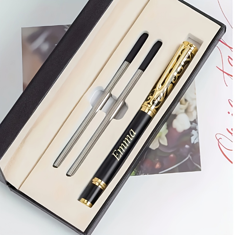 

Elegant Metal Ballpoint Pen With Pocket Clip, Medium Point, Screw-off Cap, Non-toxic, Refillable, Ergonomic Oval Body, Stick Pen Structure, For Business And Office Supplies, Personalized Gift Souvenir