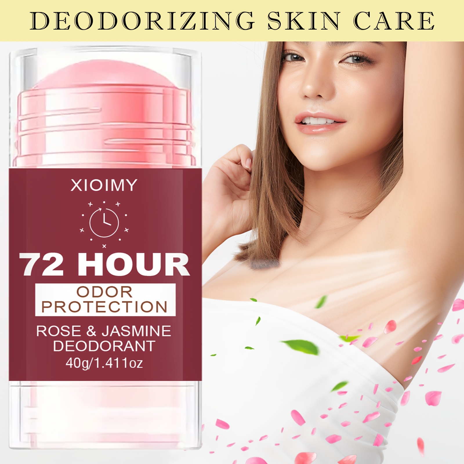 jasmine deodorant 72 hour long lasting   unisex aluminum free formula   texture quickly eliminates odor suitable for underarms whole body intimate areas feet   odor and daily deodorization Product details 1