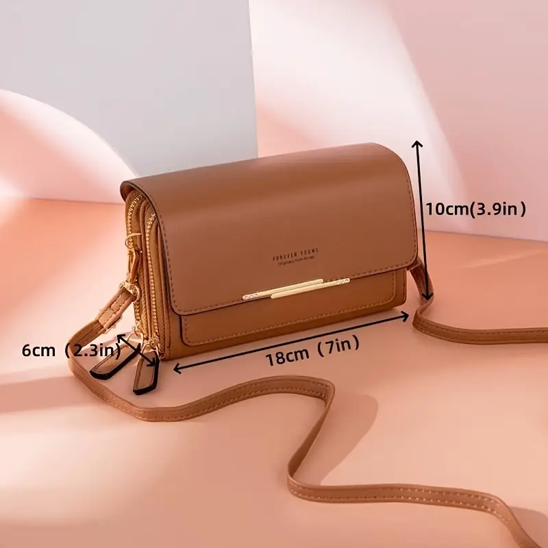 rfid blocking crossbody bag for women fashionable red messenger purse with sequin adjustable strap lightweight zipper closure unlined no pattern solid color details 3