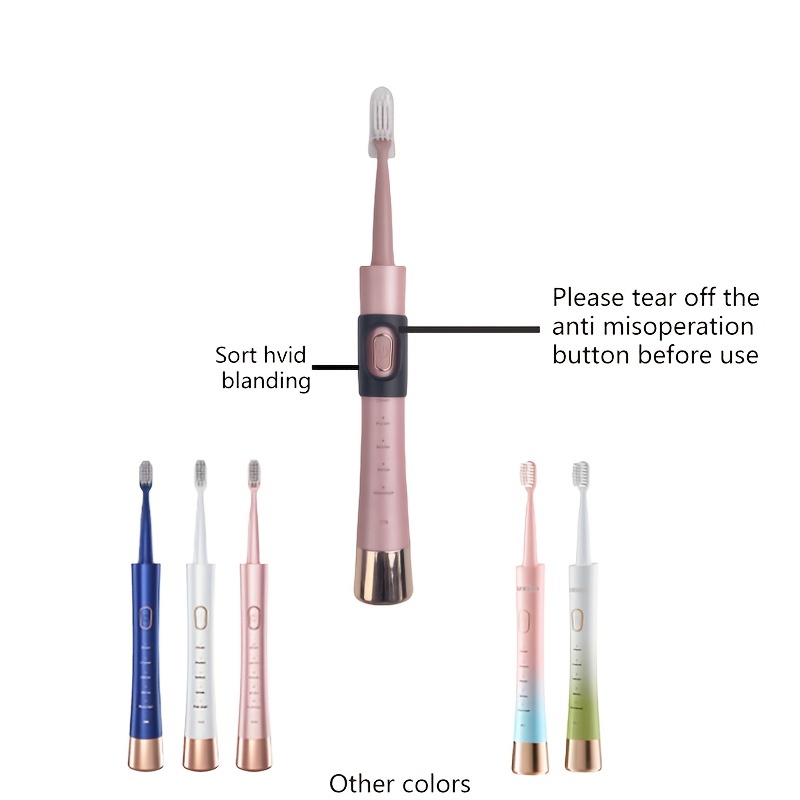 Electric toothbrush home USB rechargeable 5-speed soft bristled intelligent adult toothbrush battery powered travel electric toothbrush multiple replacement brush head set Christmas/Halloween/Valentine/New Year holiday gift