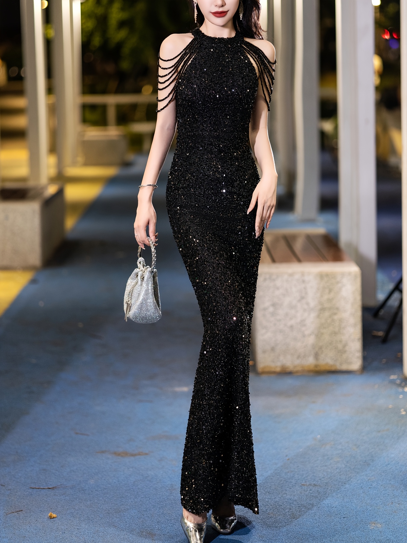 new high end golden evening gown upscale - Temu Germany