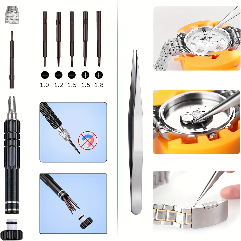 Watch Battery Replacement Kit with Screwdriver & Wrench