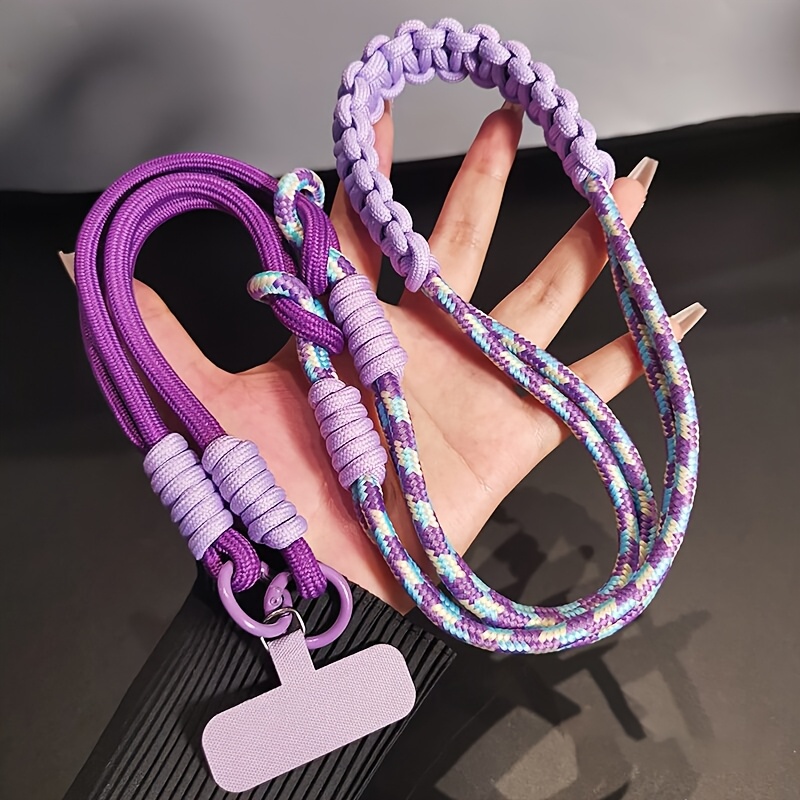 TEMU Detachable Multi-functional Three-way Lanyard For Phones: Worn As A Crossbody Strap, Long Strap For Outdoor Travel, Anti-loss, And As A Wrist Or