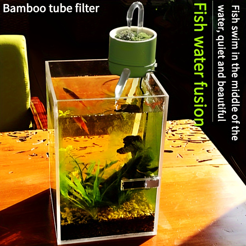 

1pc, Bamboo-shaped Aquarium Filter, Fish Tank Decorative Filtration Ornament, Submersible Water Purification, Ideal Gift For Aquatic Enthusiasts For Valentine's, Spring Festival, Birthdays